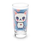 A31eの狛猫のミケ「はーとびーと」 Long Sized Water Glass :front