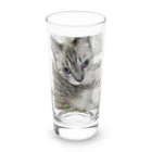 ねこの森でお散歩のフッワフワのシャムミックス Long Sized Water Glass :front