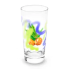 Ritz-studioのドット絵フルーツ　オレンジ1 Long Sized Water Glass :front