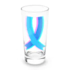 みんなwoおうえんのブルー🎗 Long Sized Water Glass :front