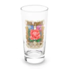 すてきな山のローズ・ダムール（背景色なし） Long Sized Water Glass :front