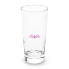 🦇水月黒羽ᙅ⩬のコウモリくん（ぴんく） Long Sized Water Glass :front