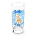 犬グッズの店しえるぶるーの冬のリース　雪の結晶　柴犬 Long Sized Water Glass :front