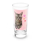 harupink🌸ペット似顔絵illustのアメショのアカリちゃん(REALver) Long Sized Water Glass :front