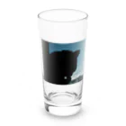 茶色三毛猫ルームの夕方の三毛猫の影 Long Sized Water Glass :front