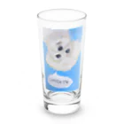 ルーナ│障害者アート の心配する犬 Long Sized Water Glass :front