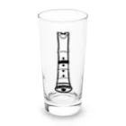 綾錦工房 りこりすの尺八−琴古流− 黒 Long Sized Water Glass :front