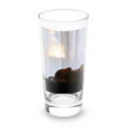 マイクロブタのフィグの横顔と夕陽 Long Sized Water Glass :front