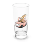 働きたくないのうさぎカーを運転するうさぎ Long Sized Water Glass :front