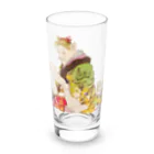 山歌和樂陽 浮世絵　Yamakawa Rakuyou UKIYOEの猫花魁　Neko Oiran　お手紙書く前 Long Sized Water Glass :front