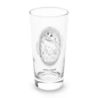 小鳥と映画館のバスケットに入った猫 Long Sized Water Glass :front