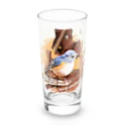 jun-hoshiのルリビタキ ♂ Long Sized Water Glass :front