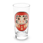 funny-boneの［赤］だるま 開運吉祥 達磨 Long Sized Water Glass :front