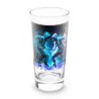 RATELの繊細なタッチで軽快なネオンブルーのヒップホップダンスバトルデザイン Long Sized Water Glass :front