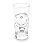 nijishokuninのなかいさんちのぶた(ありがとう)黒 Long Sized Water Glass :front