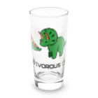 黒猫とカンパニュラの【ドット絵】植物食恐竜(HERBIVOROUS DINOSAUR) Long Sized Water Glass :front