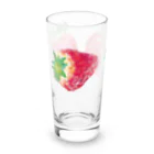 ピヨデザインのいちごみっつ Long Sized Water Glass :front