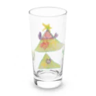 KidsArtの【子どもの絵】クリスマスツリー Long Sized Water Glass :front