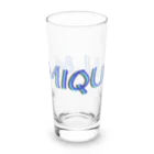  #satisfyingのMIMIQURU ミミキュル　ブルー夏文字 Long Sized Water Glass :front