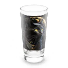 キッチンファラオの黒猫デザイン☆ Long Sized Water Glass :front