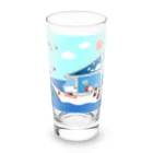 Fortune Campers そっくの雑貨屋さんのさおりん号で釣りしよう Long Sized Water Glass :front