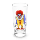 堀越ヨッシーのお店（SUZURI支店）のピエロと遊ぼう Long Sized Water Glass :front