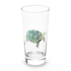 めろんぽっぷのお店だよの踏みだせ、アルダブラゾウガメ 。 Long Sized Water Glass :front