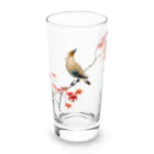 MUGEN ARTの紅葉に緋連雀　小原古邨 Long Sized Water Glass :front