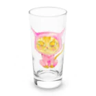 暖暖あたたかのピンクになりたい茶トラちゃん Long Sized Water Glass :front