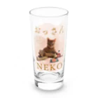 猫のこふくのおっさんNEKO　ニャンだばかやろう Long Sized Water Glass :front