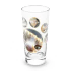 猫ねむりzzz..の茶白猫ちゃんのドアップ  Long Sized Water Glass :front