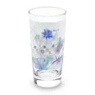 Blue Bayouの朝顔とみるちょこもーたん Long Sized Water Glass :front