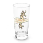 LalaHangeulのJapanese gecko(ニホンヤモリ)　英語デザイン ロンググラス前面