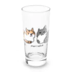 保護ねこカフェ もりねこのふたばちゃん&べべちゃん Long Sized Water Glass :front