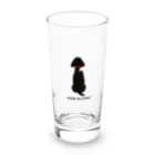 ドリルの黒ビーグル後ろ姿_MADE IN CHINO Long Sized Water Glass :front