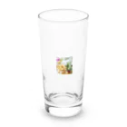 meke flowersのレモンイエローとアップルグリーン Long Sized Water Glass :front