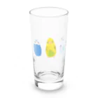 yomoyomo_yomogiのセキセイインコ_C Long Sized Water Glass :front