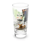 Second_Life_of_Railwaysのマンダレー駅に住む子犬とキハ40系 Long Sized Water Glass :front