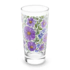 _Anzu_homedecorのフローラル　紫 Long Sized Water Glass :front