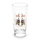 sarichamshopのイタグレのウィンク Long Sized Water Glass :front