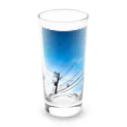 もず黒の青空グラフィック Long Sized Water Glass :front