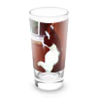 天光のねこ部屋の窓際のプリンちゃん Long Sized Water Glass :front