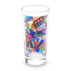 結華の障害者アート 手描きイラスト カラフル Long Sized Water Glass :front