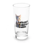 iMaginary Zooの猫は答えのないパズルです。 Long Sized Water Glass :front