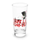 ぷんすこ(♂)のLIFE IS MEOW-TIFUL（黒ラインロゴ） Long Sized Water Glass :front