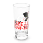 ぷんすこ(♂)のLIFE IS MEOW-TIFUL（白ラインロゴ） Long Sized Water Glass :front