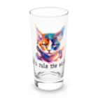 iMaginary Zooの世界の支配者は猫です。 Long Sized Water Glass :front