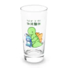 咲牙めぶの氷河期の氷でひょうがき氷をつくるステゴくん Long Sized Water Glass :front