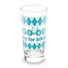 キッズモード某のチャリロゴアーガイル(mint) Long Sized Water Glass :front