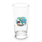 sameeeのカートゥーンサメ君これが一番かわええ Long Sized Water Glass :front